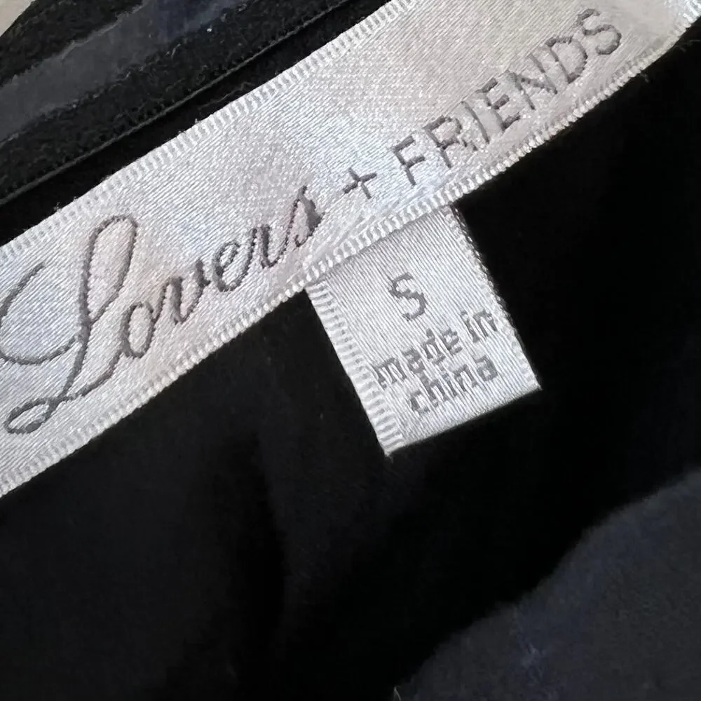 Lovers + Friends REVOLVE Bethany Black Eyelet Linen Small Whimsigoth Vamp Witchy